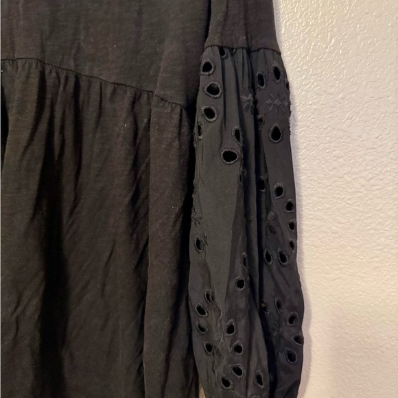 Torrid Black Blouse with Eyelet Sleeves - Picture 4 of 4